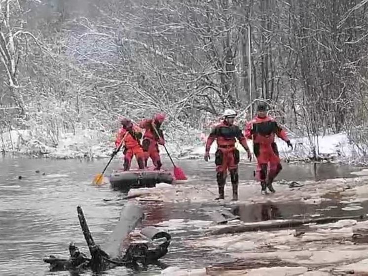 На реке Сестре спасатели разобрали 7 завалов из деревьев и льда