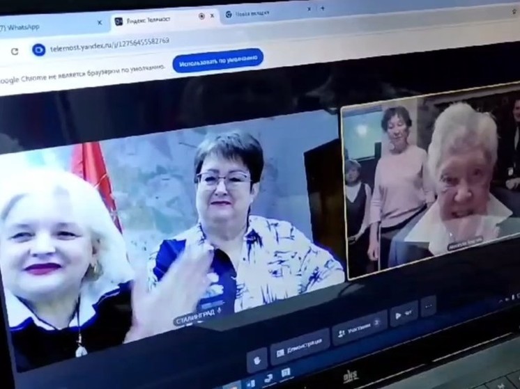 Волгоград и Нижний Новгород провели телемост для участницы Сталинградской битвы