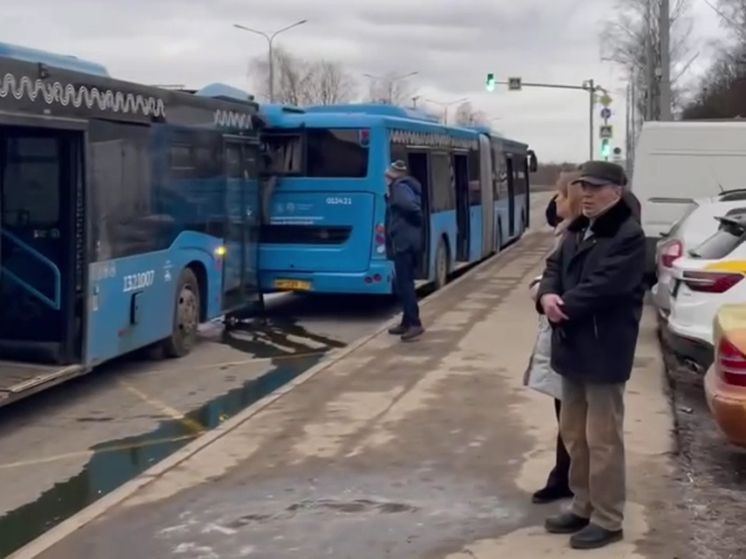 Пять человек получили травмы при столкновении двух автобусов в Москве