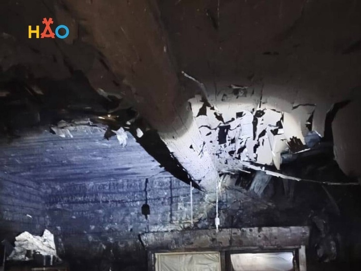 В деревне Волоковой в НАО вспыхнул частный одноэтажный дом