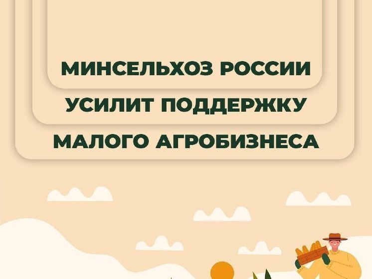 Минсельхоз России подвел итоги поддержки малого агробизнеса