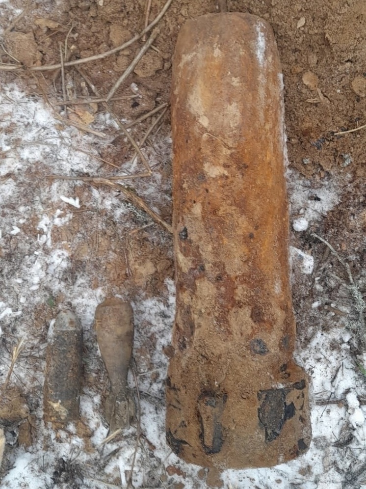 В калужской деревне нашли старые снаряды