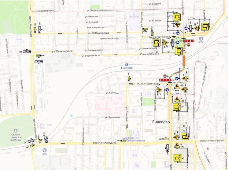 В Енакиево на улице Тиунова ограничили движение