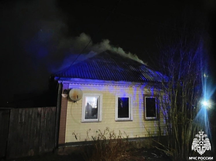 В Демидове горел жилой дом