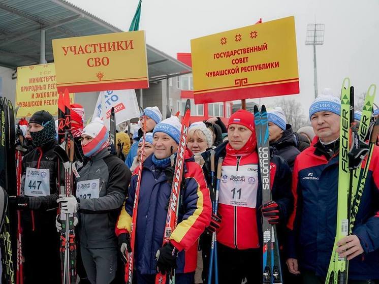 Участники СВО вышли на старт «Лыжни России» в Чувашии