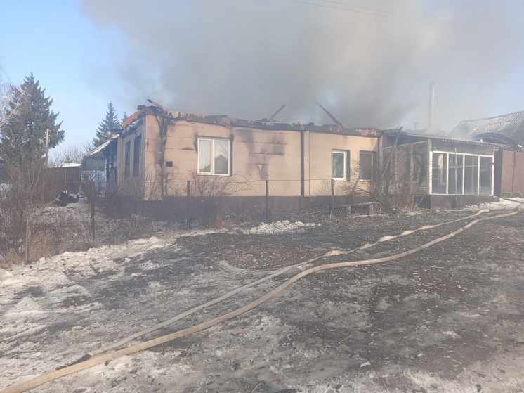 В Железногорском районе сгорел жилой дом