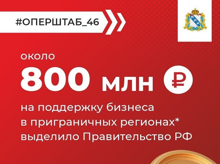 Правительство РФ выделило средства на поддержку бизнеса в Курской области