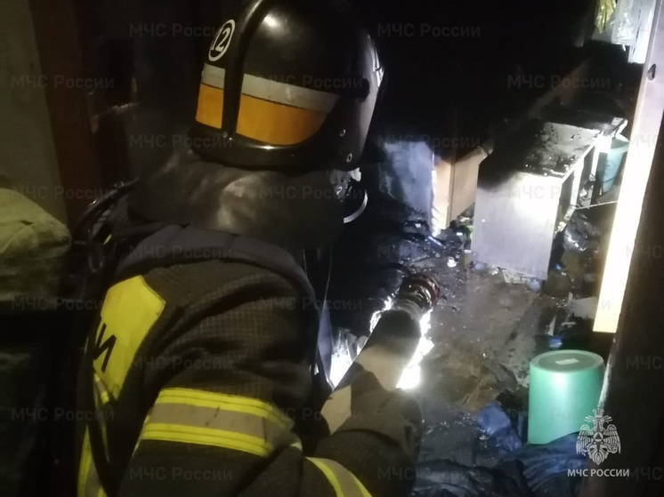 В пожаре на улице Дальней в Калуге пострадал человек