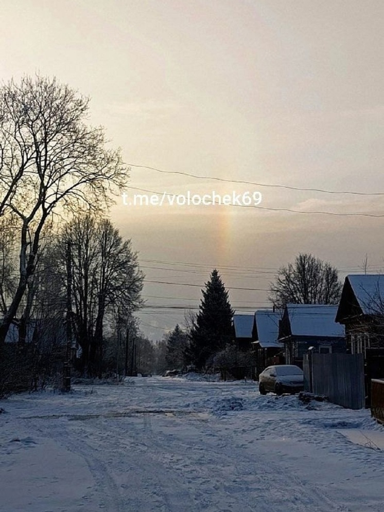 В Тверской области в День всех влюбленных сфотографировали гало