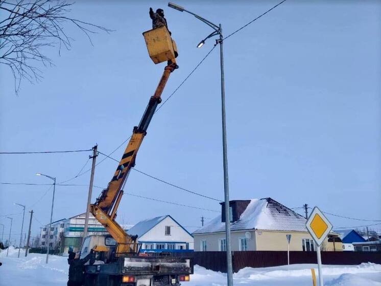 Ханымей засиял новыми уличными фонарями