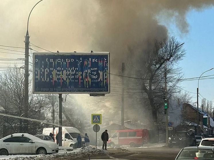 В Воронеже облако дыма растянулось над улицей 9 января