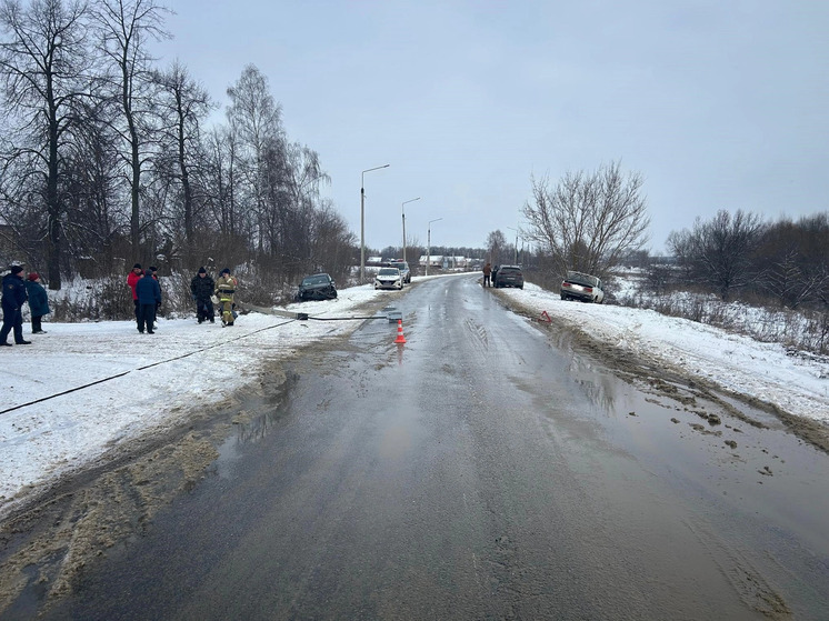 Под Орлом для водителя иномарки обгон закончился столкновением со столбом ЛЭП