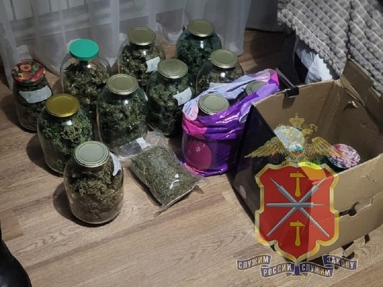 Полиция изъяла у жителя Тульской области 15 банок и 8 ведер с «травкой»