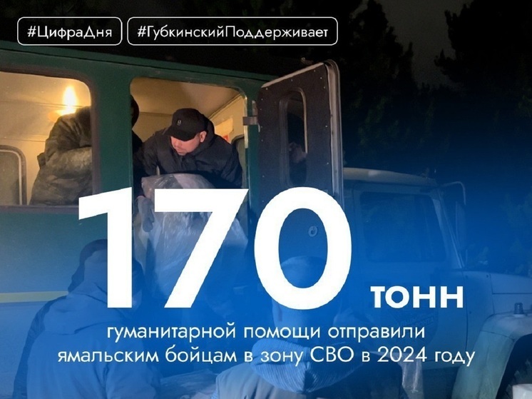 170 тонн гуманитарки и 25 авто отправили в 2024 году из Губкинского на СВО