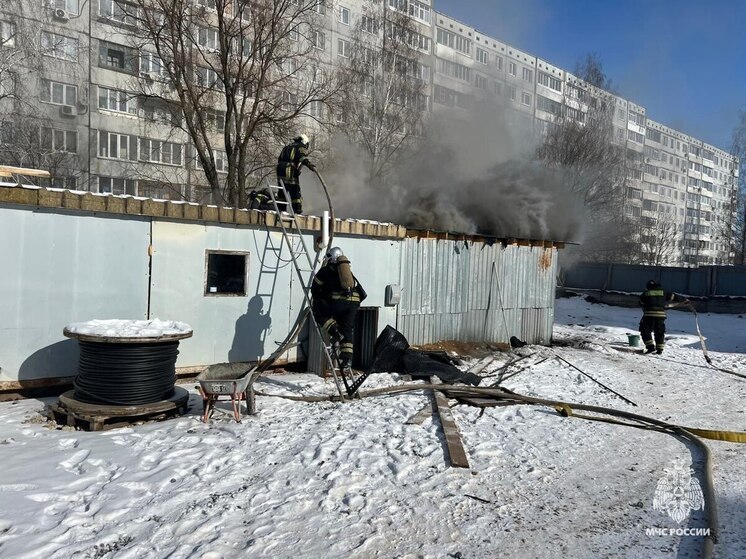 В Новомосковске 9 огнеборцев тушили неэксплуатируемое сооружение