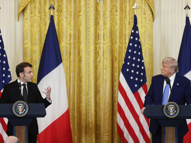 Приехавший в Вашингтон президент Франции попробовал поучить Трампа общению с Россией по Украине