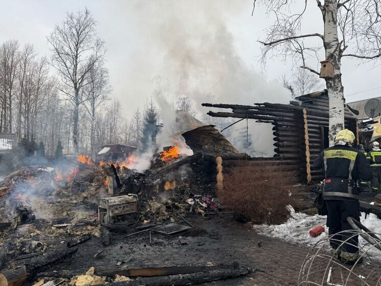 В Вартемяках Ленобласти ликвидировали пожар в частном доме