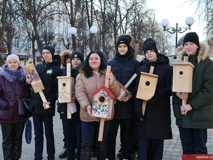 Во Владимире устанавливают скворечники в городских парках и скверах