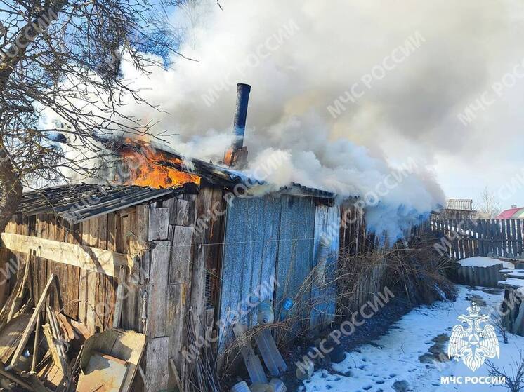 В Тверской области во время растопки бани случился пожар