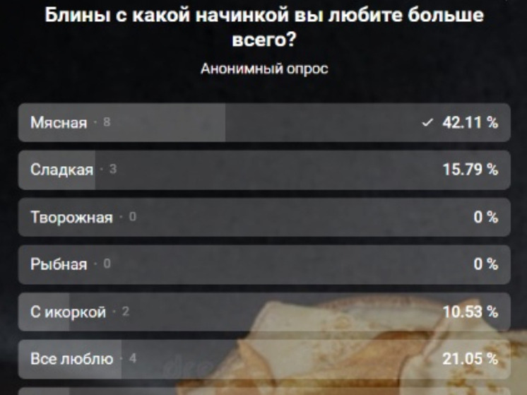 Жители калужского Воротынска предпочитают блины с мясом