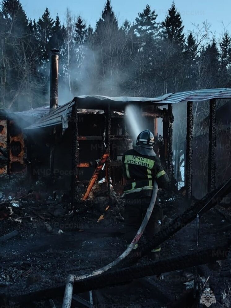 В деревне под Малоярославцем сгорела баня