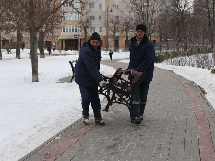 По 4-5 адресам ежедневно в Тамбове ремонтируют лавочки и урны