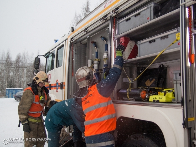 Пожарные ликвидировали пожар на берегу реки Кемь
