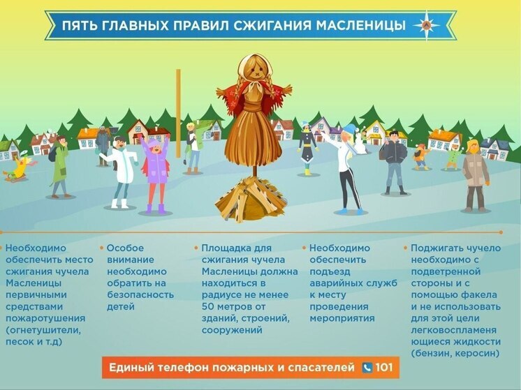 Нижегородцам напомнили правила сжигания чучела в Масленицу