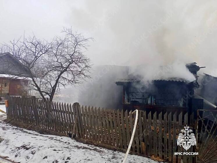 В Оленино Тверской области потушили пожар в жилом доме