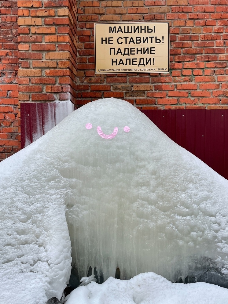 Омские художники преобразовали наледь в напоминание о сосульках