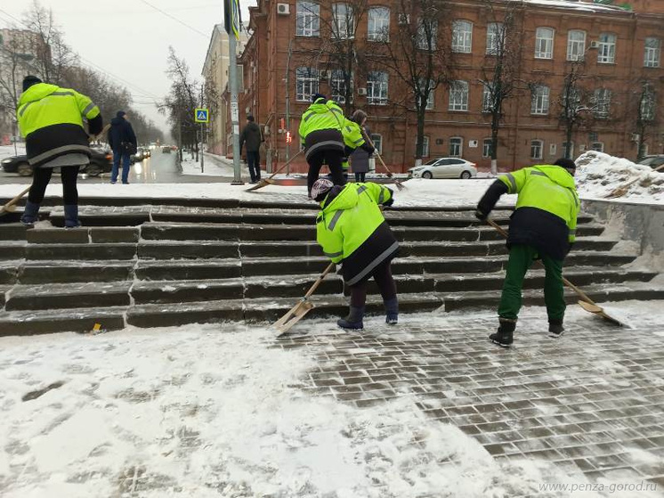 МБУ «Пензавтодор» борется с последствиями непогоды