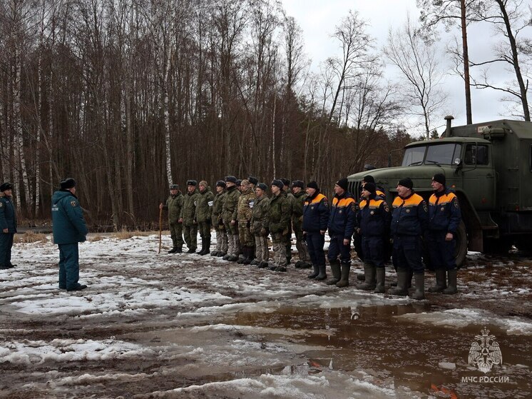 Псковские спасатели отрабатывают навыки борьбы с паводком