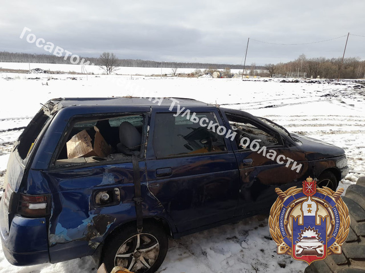 В Тульской области водитель «Богдан 2111» госпитализирован после съезда в кювет