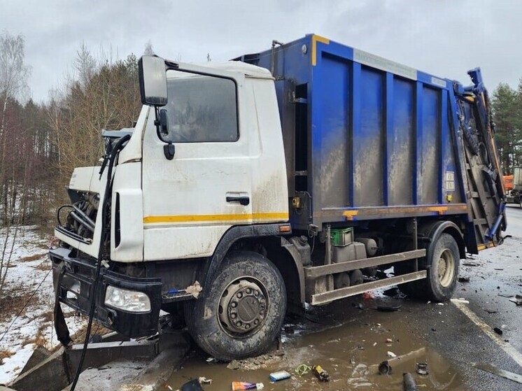 Во Владимире мусоровоз протаранил КАМАЗ дорожников, два человека погибли