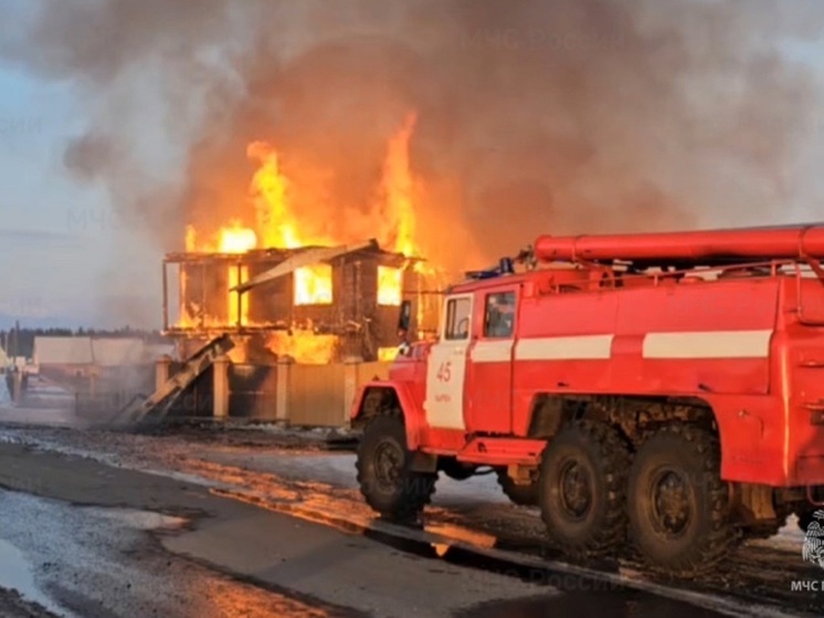 Пожар в гостевом доме «Тункинская долина»: огонь охватил 200 квадратных метров