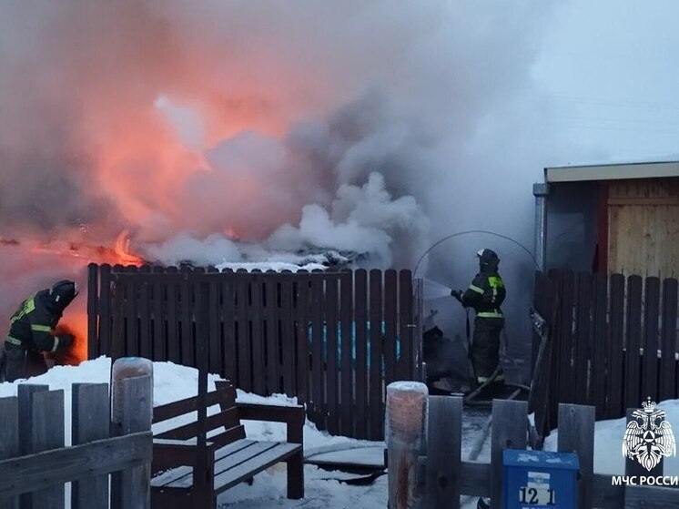 В томском поселке Хромовка сгорели надворные постройки