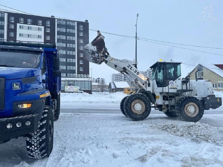 В Салехарде на борьбу со снегом вывели больше подрядчиков