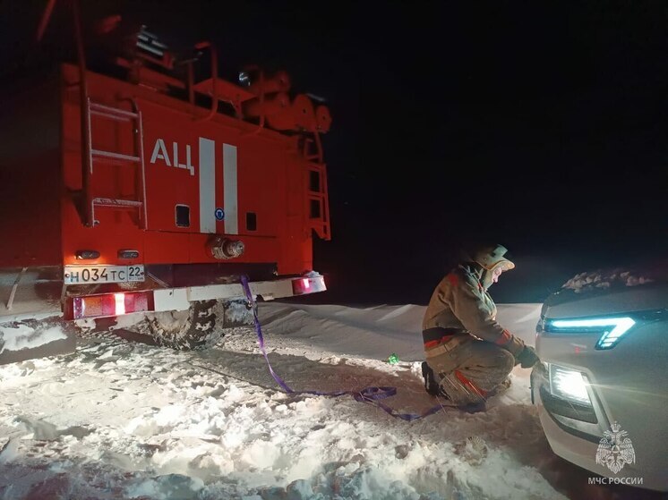 Алтайские спасатели вытащили из снежного плена женщину с ребенком