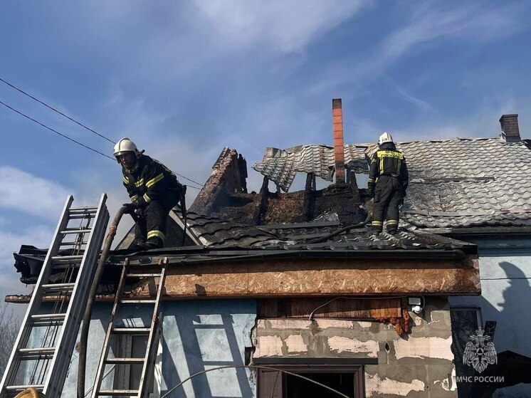 Калининградские спасатели ликвидировали пожар в Гурьевском муниципалитете