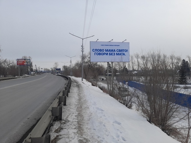 В Кургане появился билборд против сквернословия
