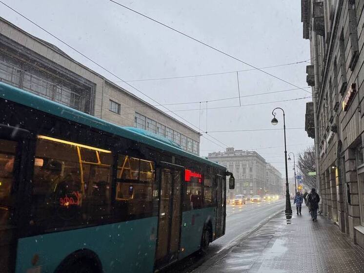 Снегопад не захотел оставлять Петербург в покое