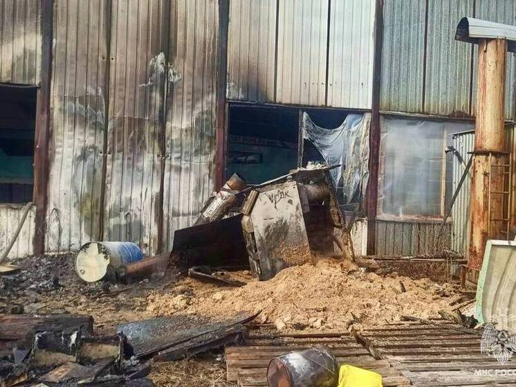 Стала известна причина сильного пожара в ангаре в Тверской области