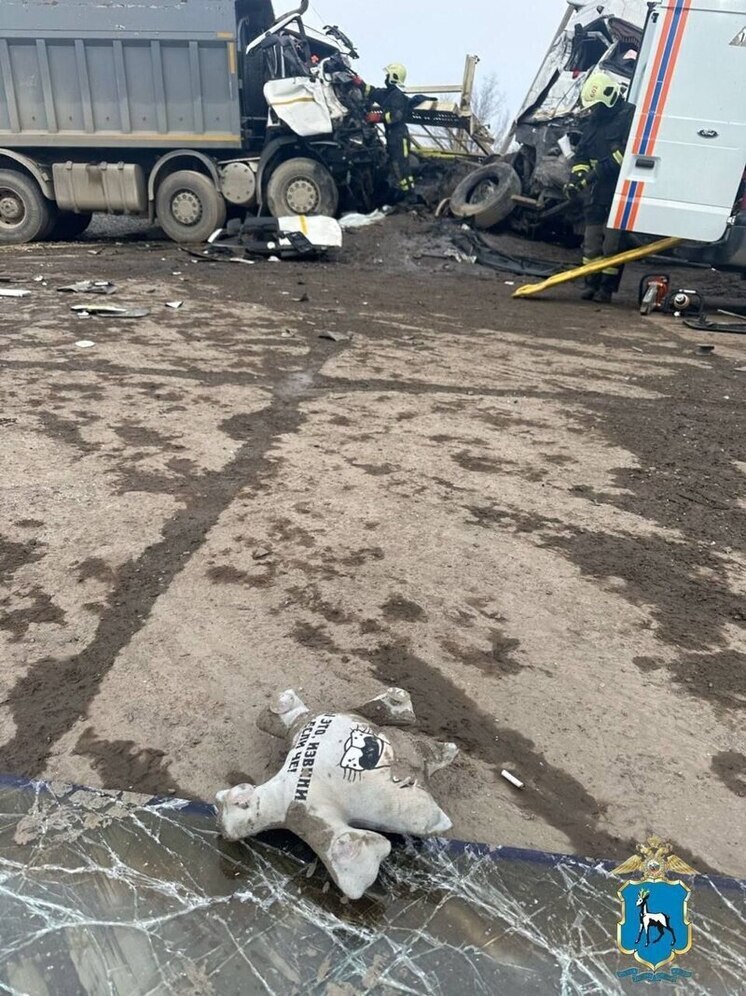 Под Самарой погиб водитель в результате столкновения двух большегрузов 18 марта