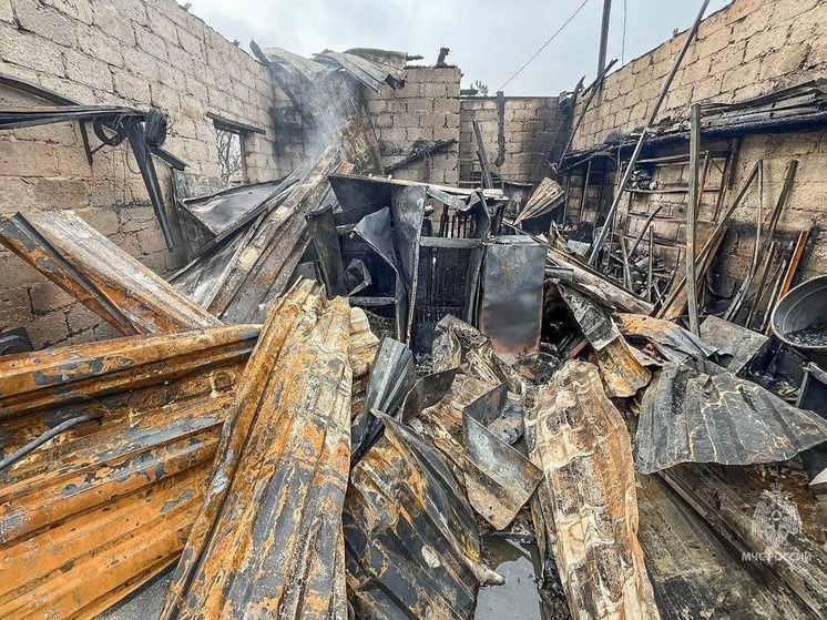 В Волгоградской области сгорели два гаража