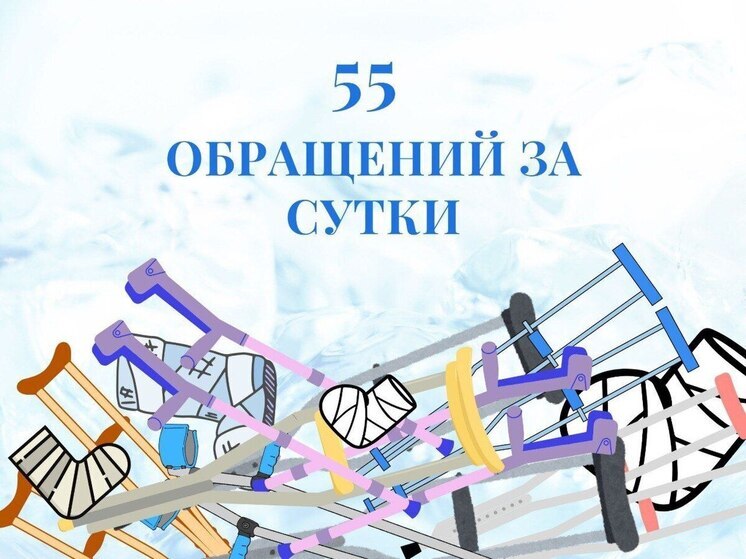 55 жителей Нового Уренгоя за сутки поскользнулись на улицах и попали в травмпункт