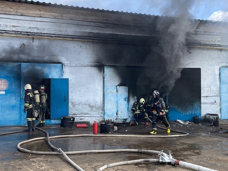 В Коврове пожарные вынесли баллоны с пропаном из горящего гаража