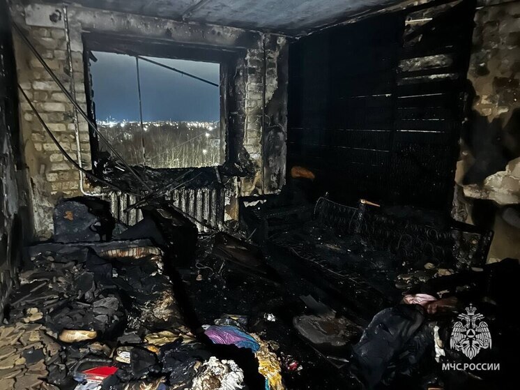 Женщина погибла на пожаре в общежитии в Нижегородской области