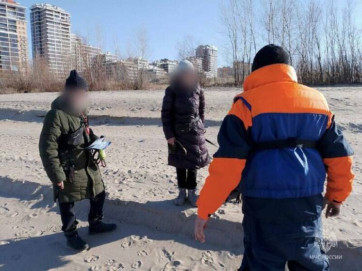 Двоих казанцев с собаками спасатели вернули с тонкого льда