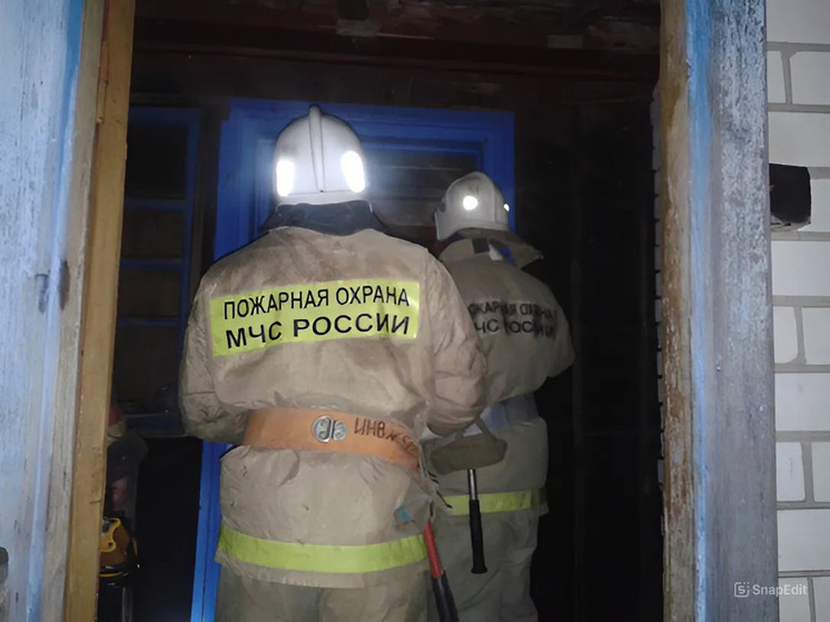 В поселке Первомайский Воронежской области горел жилой дом