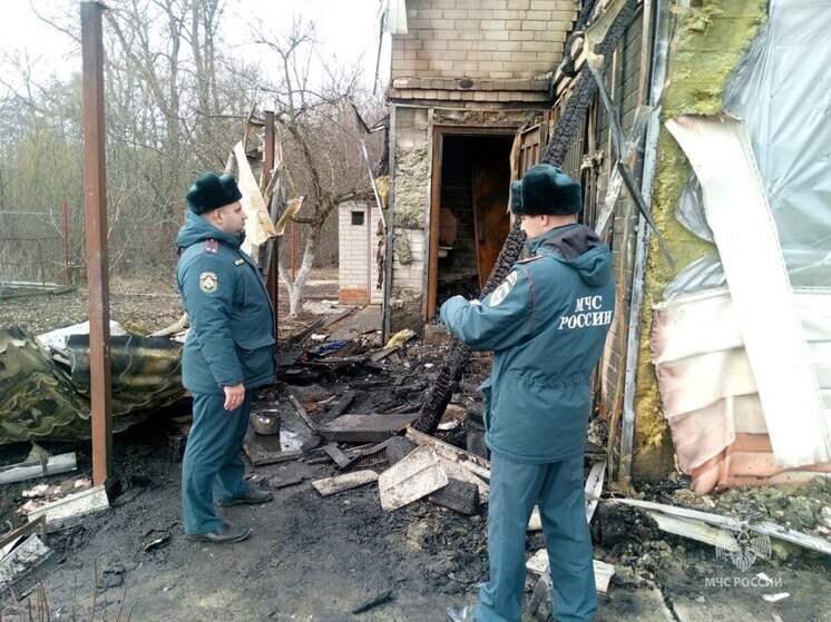 В Курской области при пожаре ранен 73-летний мужчина